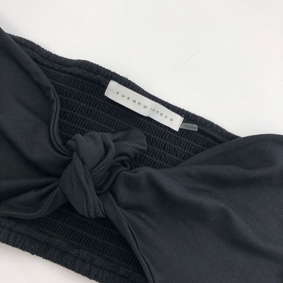 Susana Monaco Reversible Crop Bow Top‎ in Black M - Picture 3 of 8